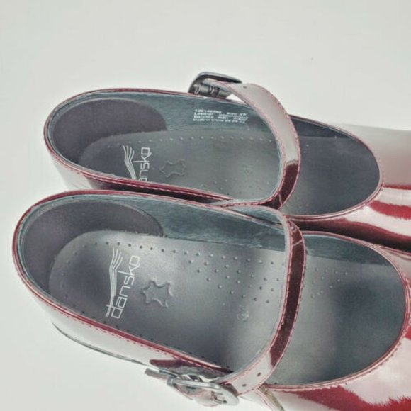 Dansko Burgundy Patent Leather Mules - Picture 6 of 14